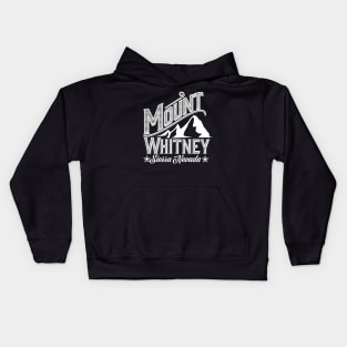 Mount Whitney Sierra Nevada Travel poster Kids Hoodie